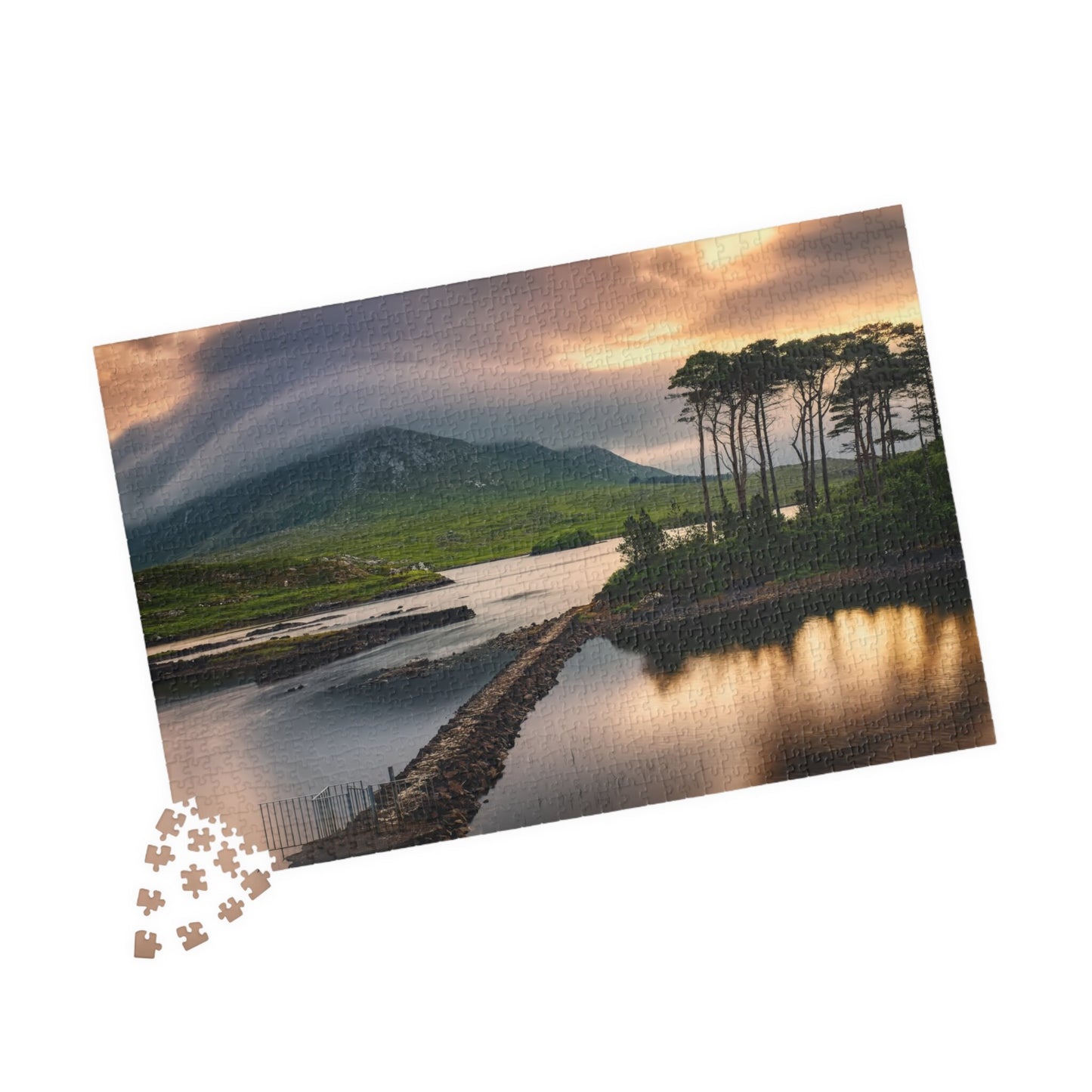 DERRYCLARE LOUGH, Inagh Valley, Connemara, County Galway, Western IRELAND Jigsaw Puzzle- 110 252 520 1014 piece options
