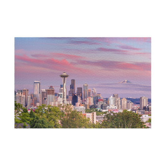 SEATTLE SKYLINE SUNSET Jigsaw Puzzle- 110 252 520 1014 piece options