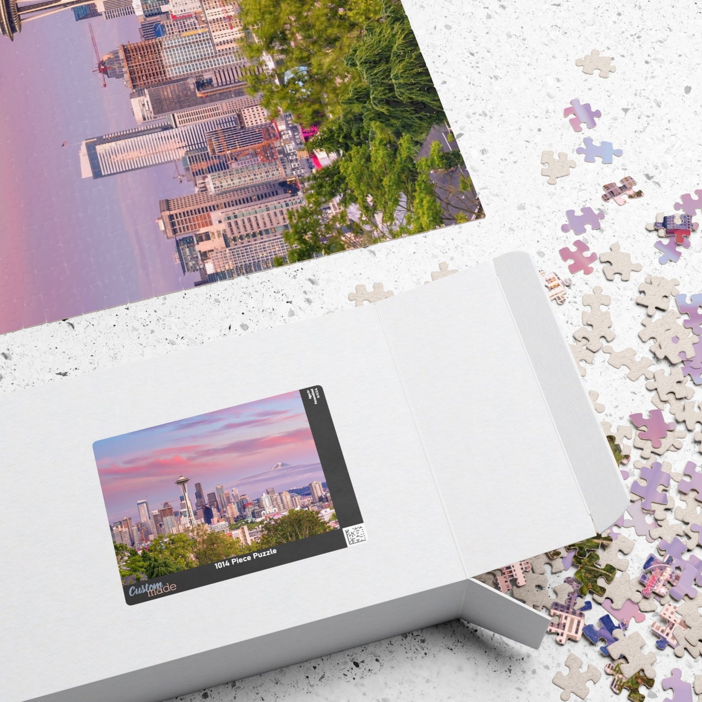 SEATTLE SKYLINE SUNSET Jigsaw Puzzle- 110 252 520 1014 piece options