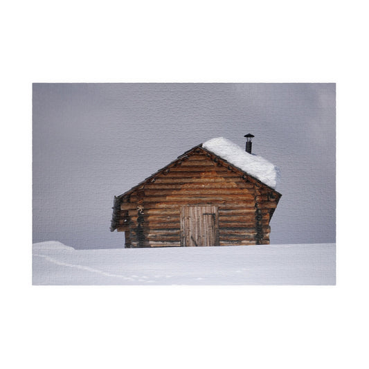 SOLITARY CABIN in WINTER Jigsaw Puzzle- 110 252 520 1014 piece options