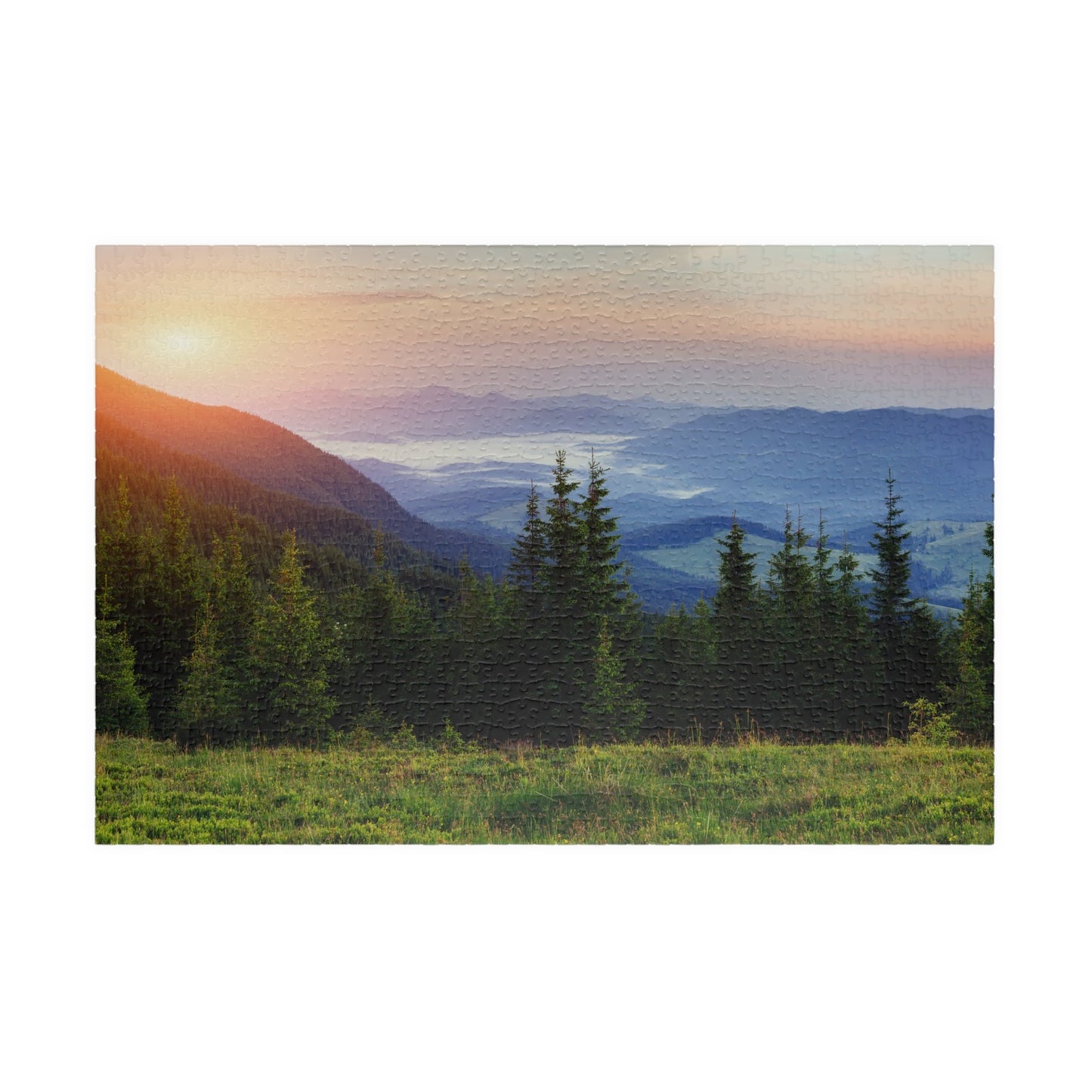 CARPATHIAN MOUNTAINS at SUNSET, Central Europe Jigsaw Puzzle- 110 252 520 1014 piece options
