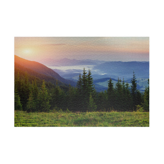 CARPATHIAN MOUNTAINS at SUNSET, Central Europe Jigsaw Puzzle- 110 252 520 1014 piece options