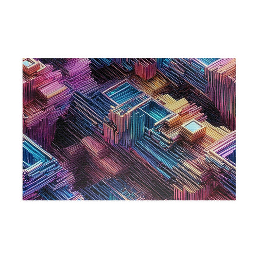Iridescent Geometries- Bismuth Crystals 20 Jigsaw Puzzle Series- 110 252 520 1014 piece options