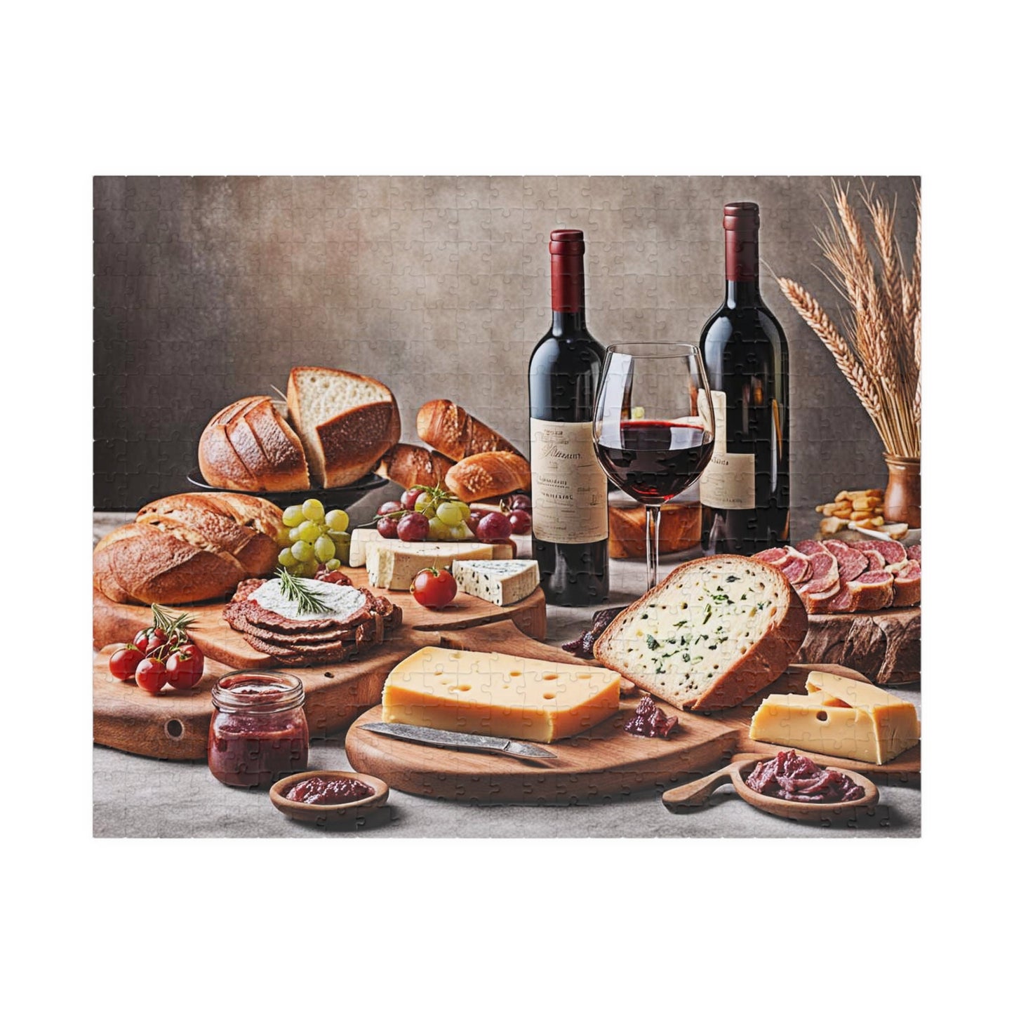 Old World Charcuterie Still Life 1 Jigsaw Puzzle Series- 110 252 520 1014 piece options