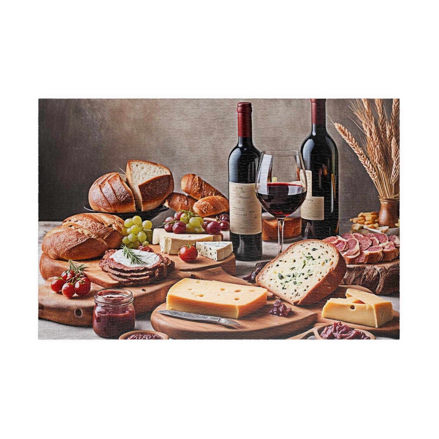 Old World Charcuterie Still Life 1 Jigsaw Puzzle Series- 110 252 520 1014 piece options