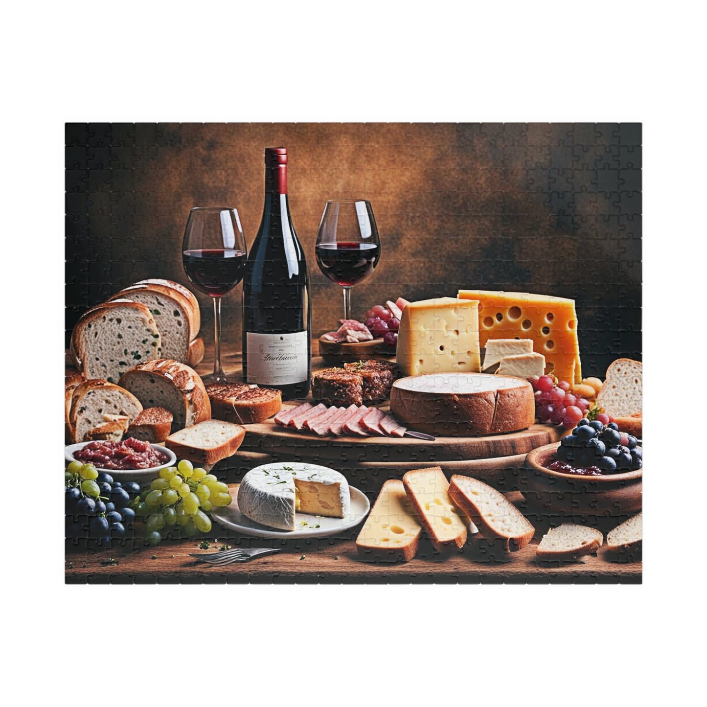 Old World Charcuterie Still Life 6 Jigsaw Puzzle Series- 110 252 520 1014 piece options