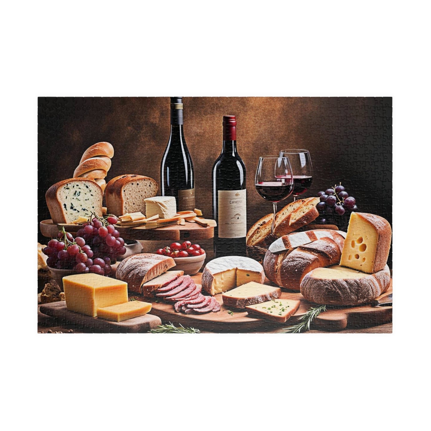 Old World Charcuterie Still Life 4 Jigsaw Puzzle Series- 110 252 520 1014 piece options