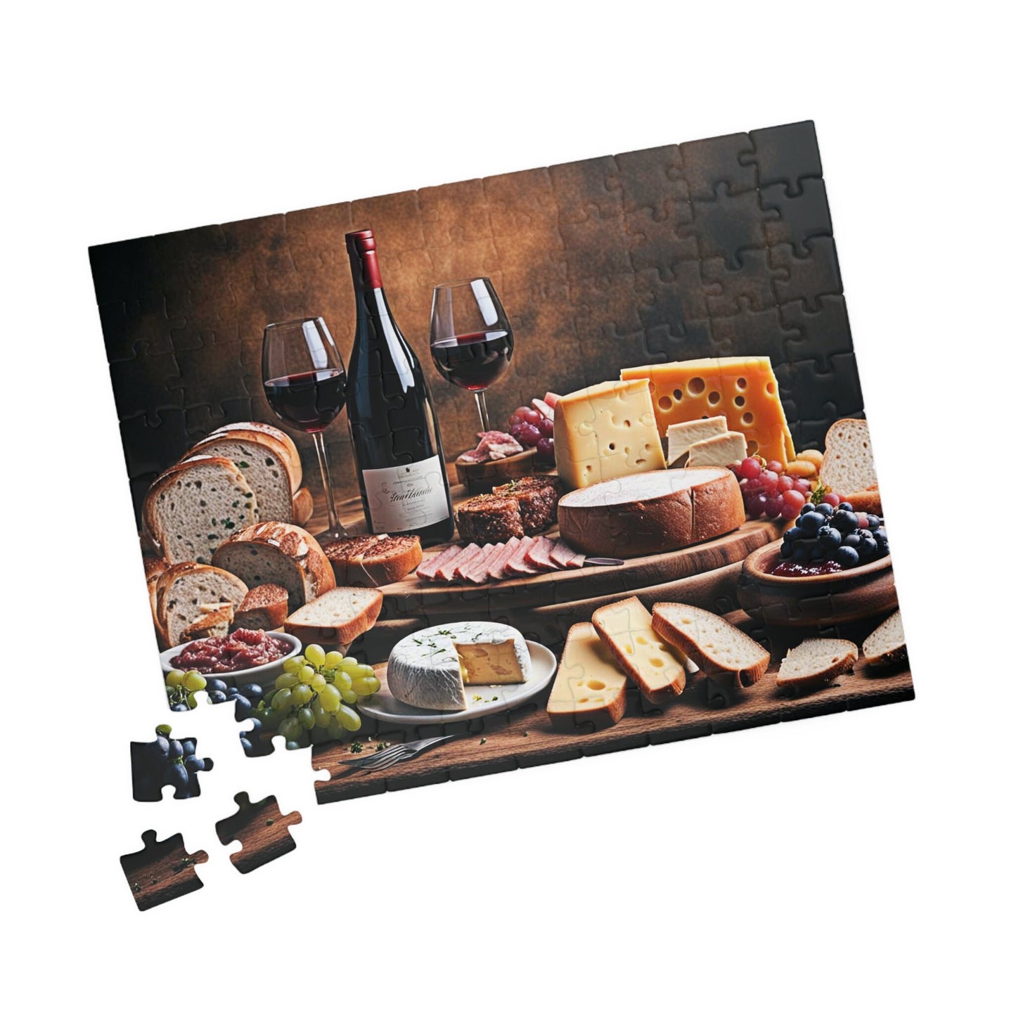 Old World Charcuterie Still Life 6 Jigsaw Puzzle Series- 110 252 520 1014 piece options