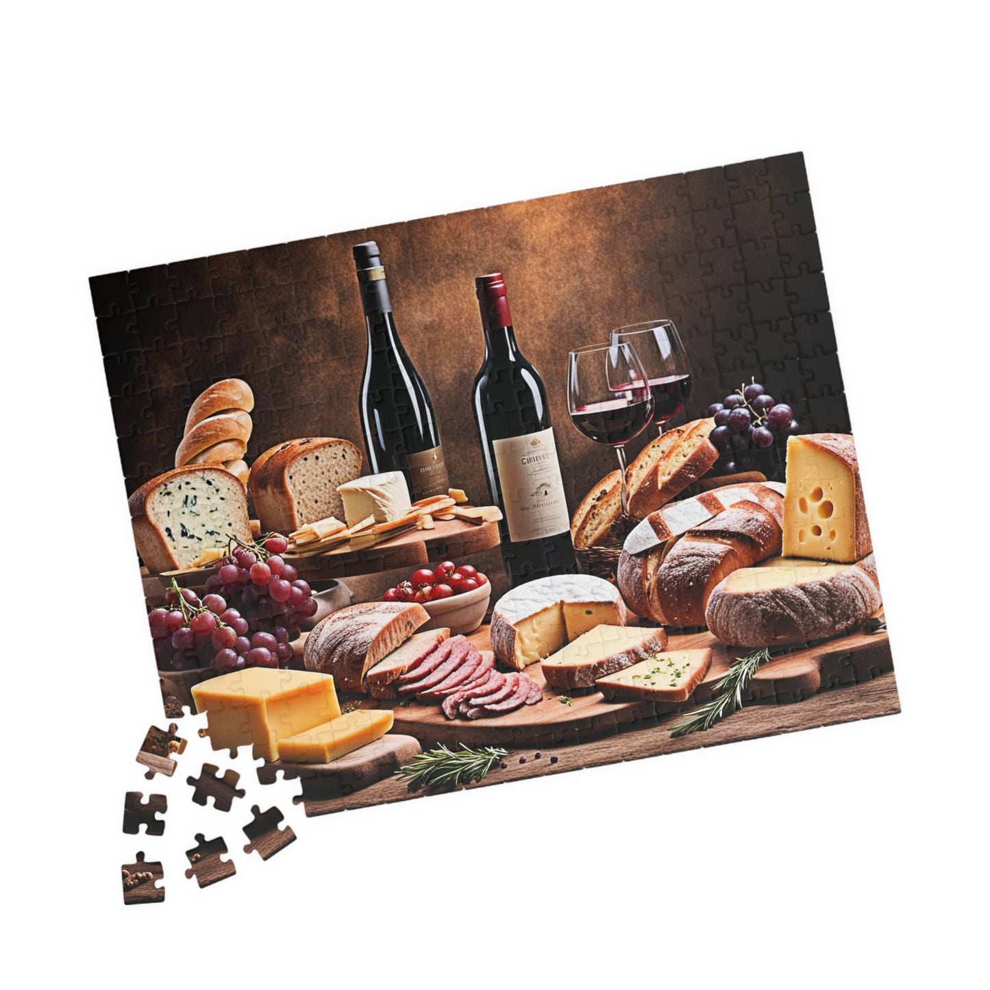 Old World Charcuterie Still Life 4 Jigsaw Puzzle Series- 110 252 520 1014 piece options