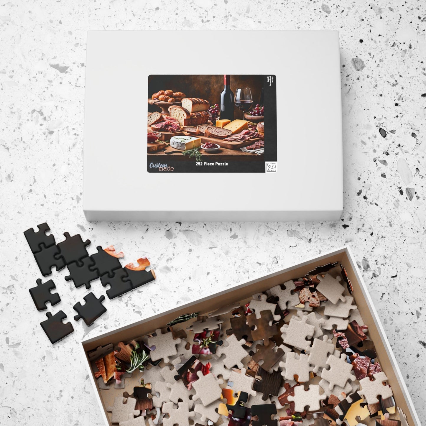 Old World Charcuterie Still Life 3 Jigsaw Puzzle Series- 110 252 520 1014 piece options