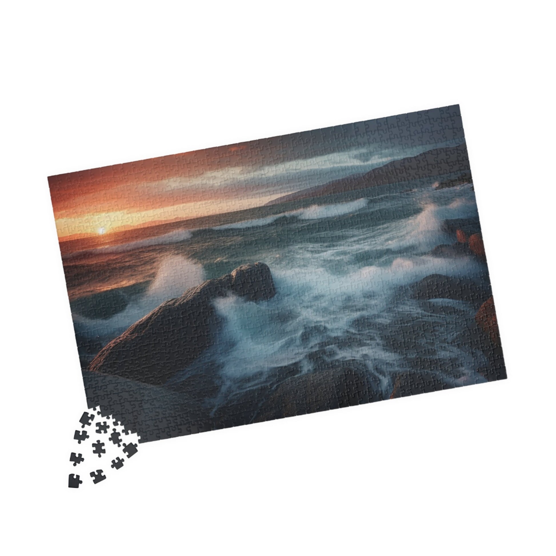 TROUBLED WATERS at SUNSET Jigsaw Puzzle- 110 252 520 1014 piece options