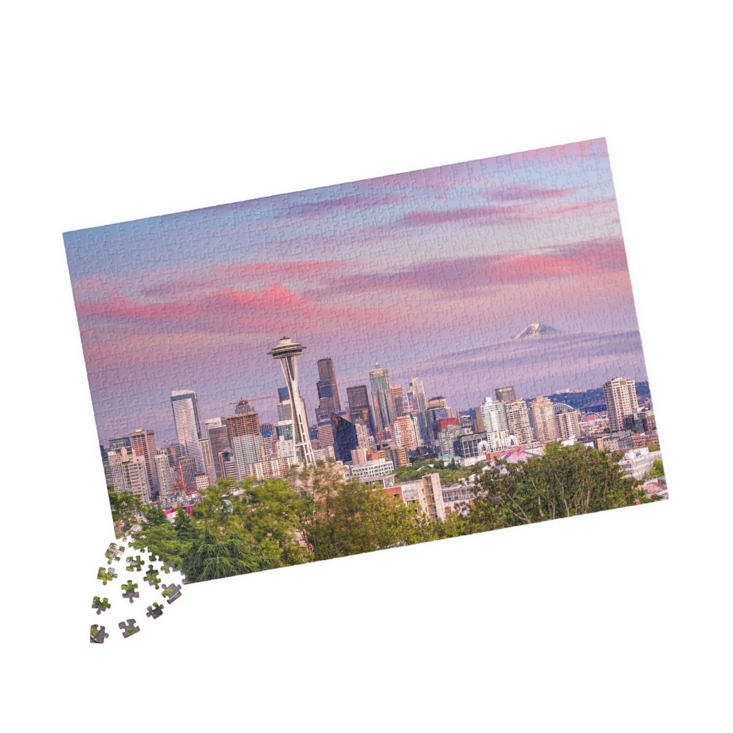 SEATTLE SKYLINE SUNSET Jigsaw Puzzle- 110 252 520 1014 piece options