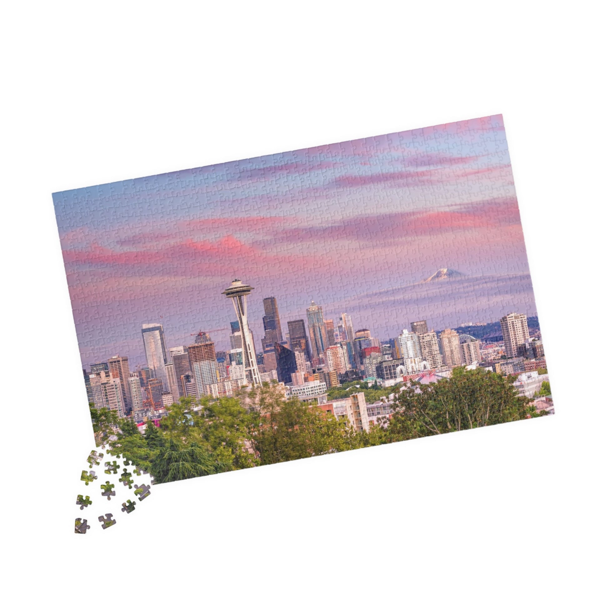 SEATTLE SKYLINE SUNSET Jigsaw Puzzle- 110 252 520 1014 piece options