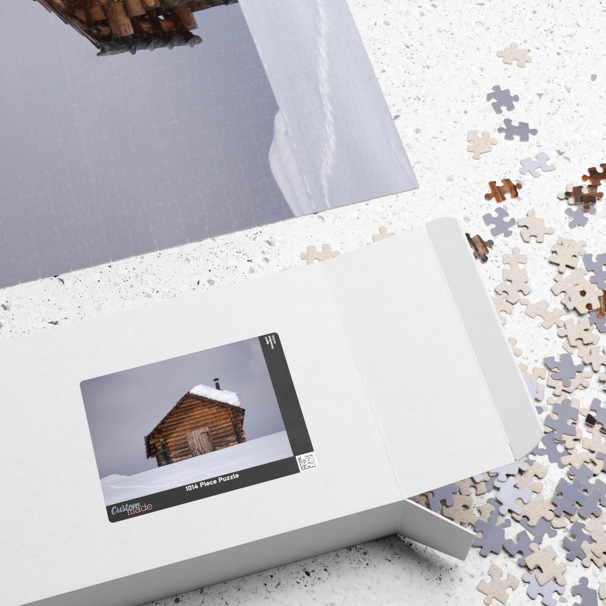 SOLITARY CABIN in WINTER Jigsaw Puzzle- 110 252 520 1014 piece options