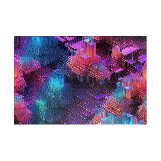 Iridescent Geometries- Bismuth Crystals 4 Jigsaw Puzzle Series- 110 252 520 1014 piece options