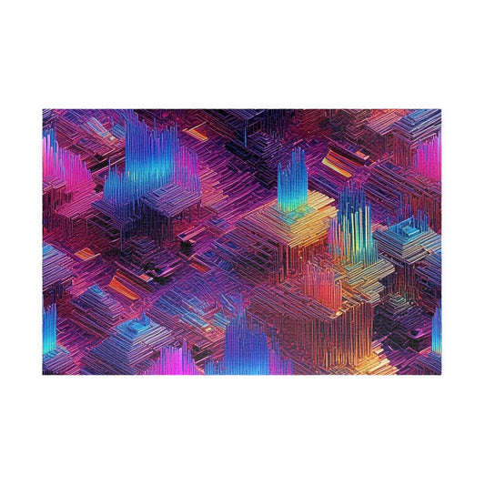 Iridescent Geometries- Bismuth Crystals 3 Jigsaw Puzzle Series- 110 252 520 1014 piece options