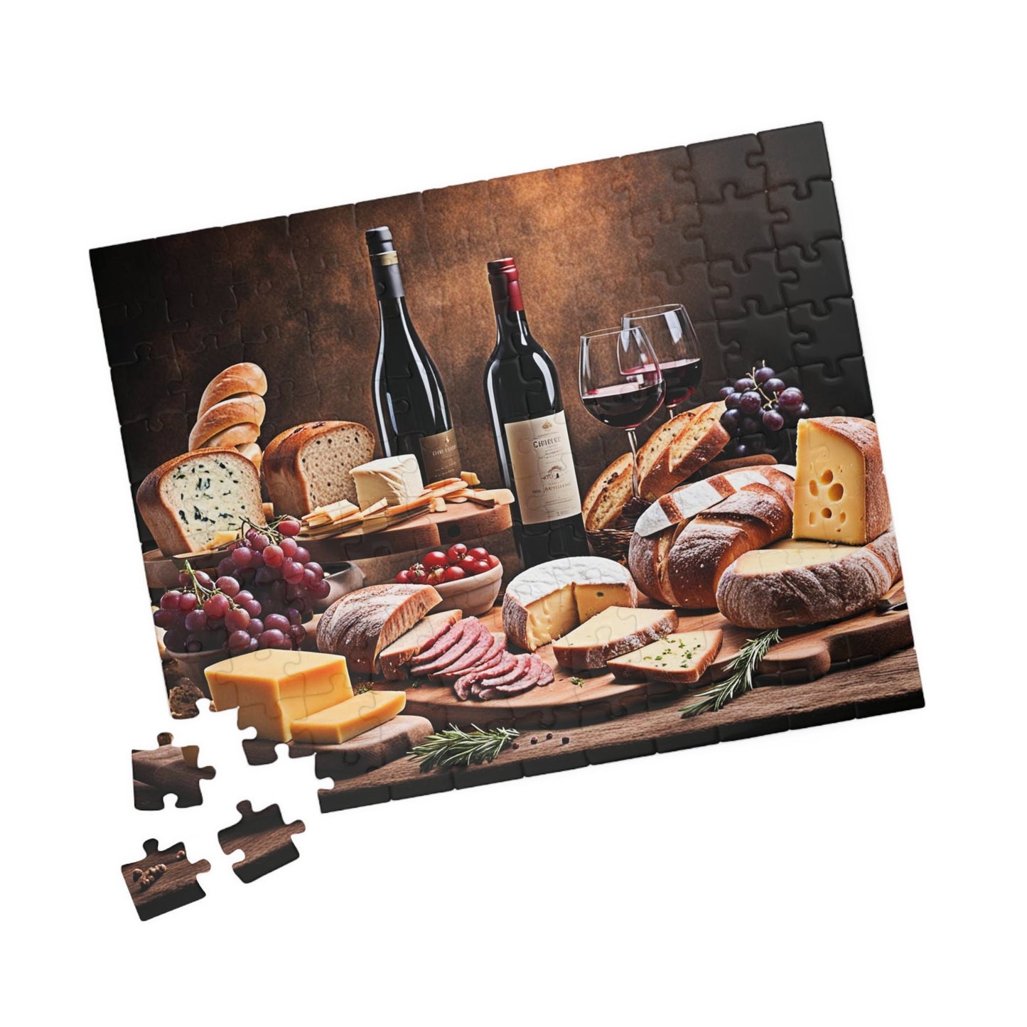 Old World Charcuterie Still Life 4 Jigsaw Puzzle Series- 110 252 520 1014 piece options