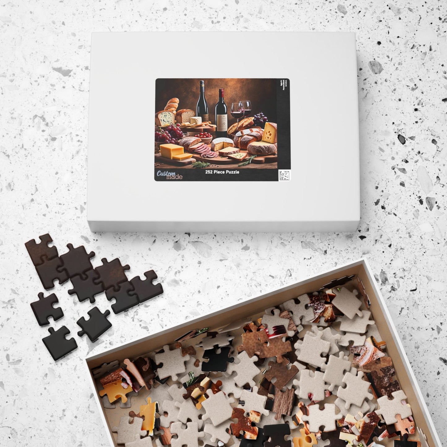 Old World Charcuterie Still Life 4 Jigsaw Puzzle Series- 110 252 520 1014 piece options