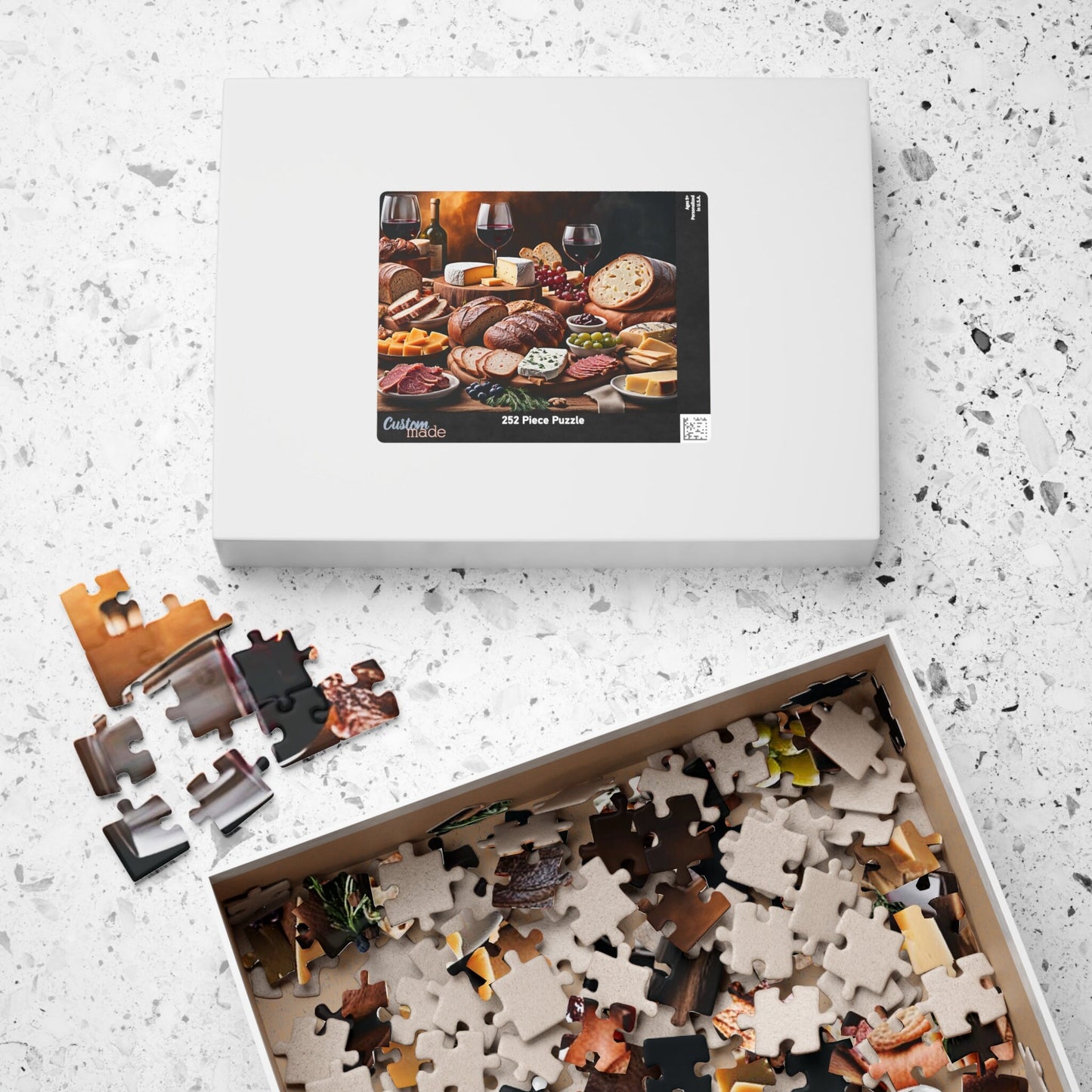 Old World Charcuterie Still Life 5 Jigsaw Puzzle Series- 110 252 520 1014 piece options