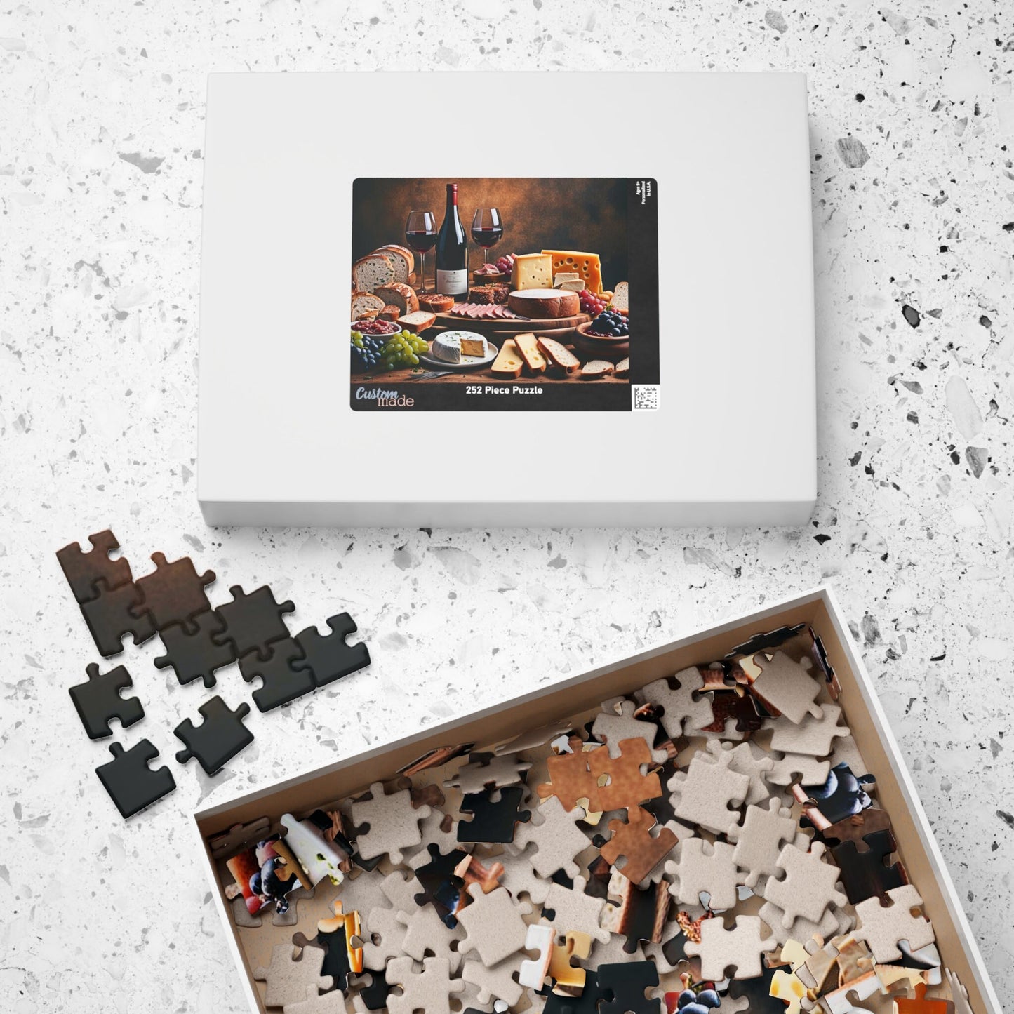 Old World Charcuterie Still Life 6 Jigsaw Puzzle Series- 110 252 520 1014 piece options