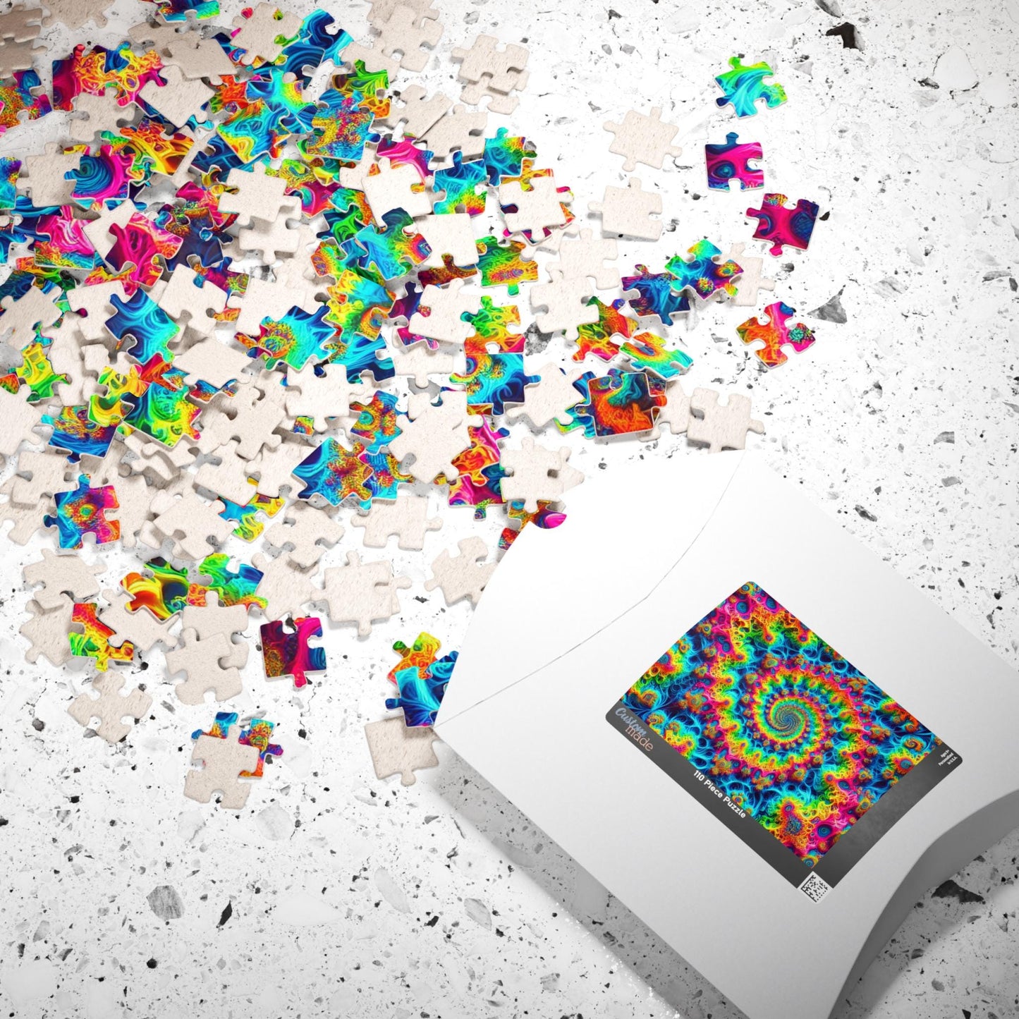 MANDELBROT SET FRACTAL Neon Jigsaw Puzzle- 110 252 520 1014 piece options 2