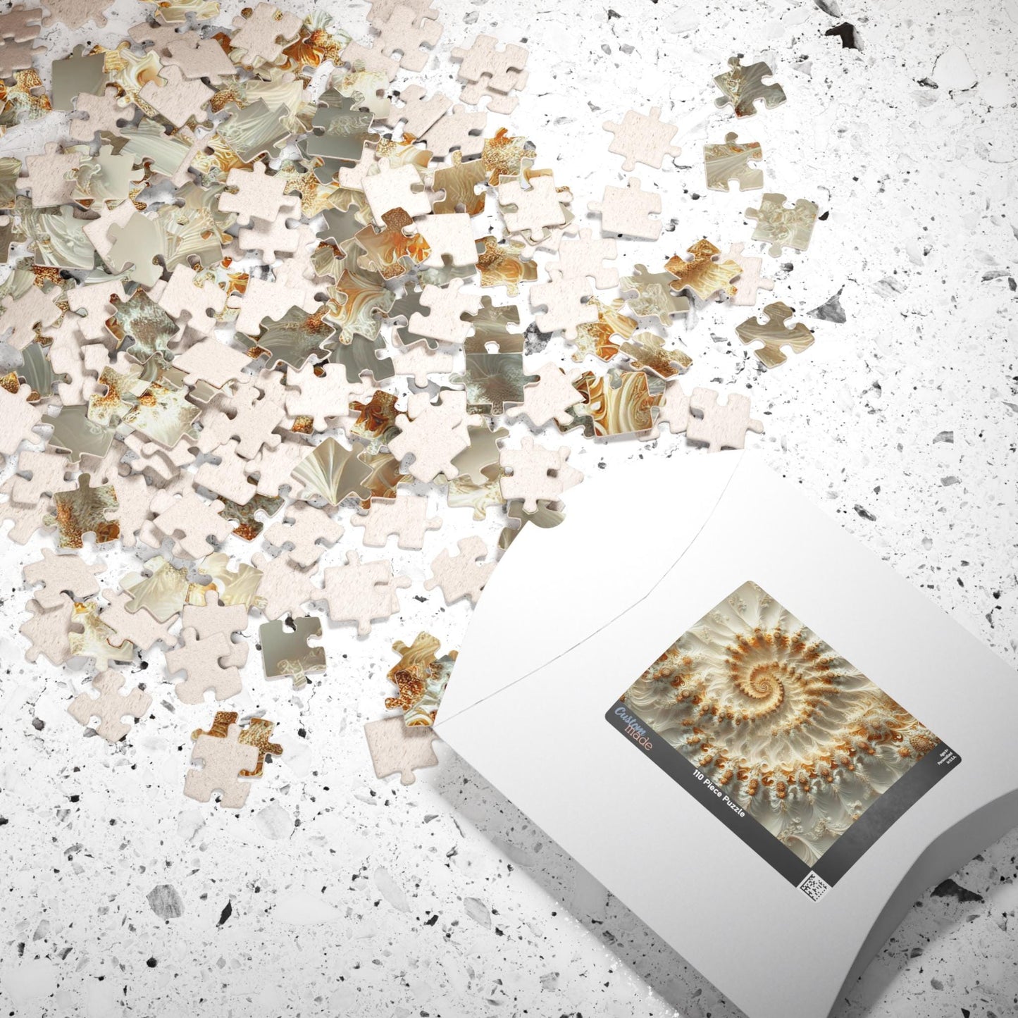 MANDELBROT SET FRACTAL Gilded Jigsaw Puzzle- 110 252 520 1014 piece options 21