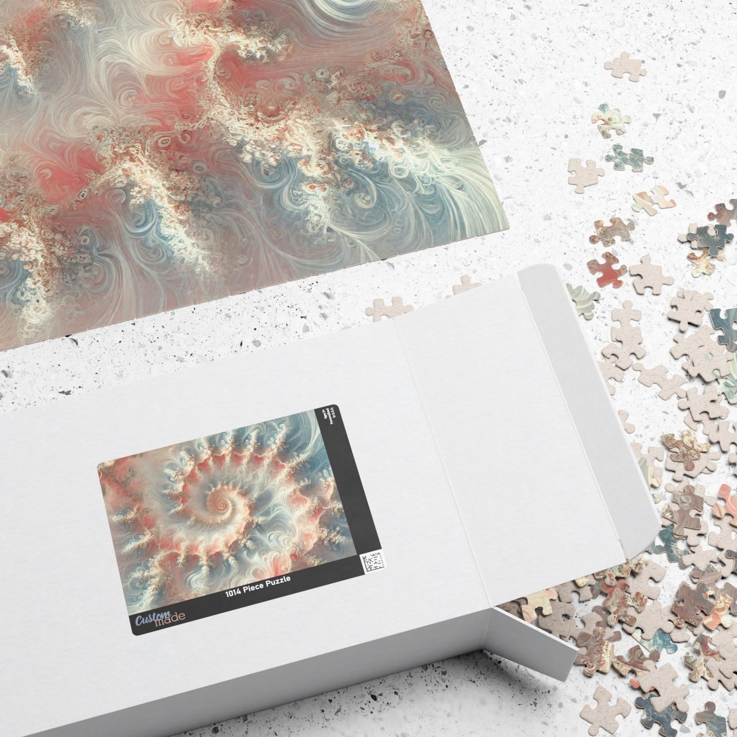 MANDELBROT SET FRACTAL Pastel Nautilus Jigsaw Puzzle- 110 252 520 1014 piece options 18