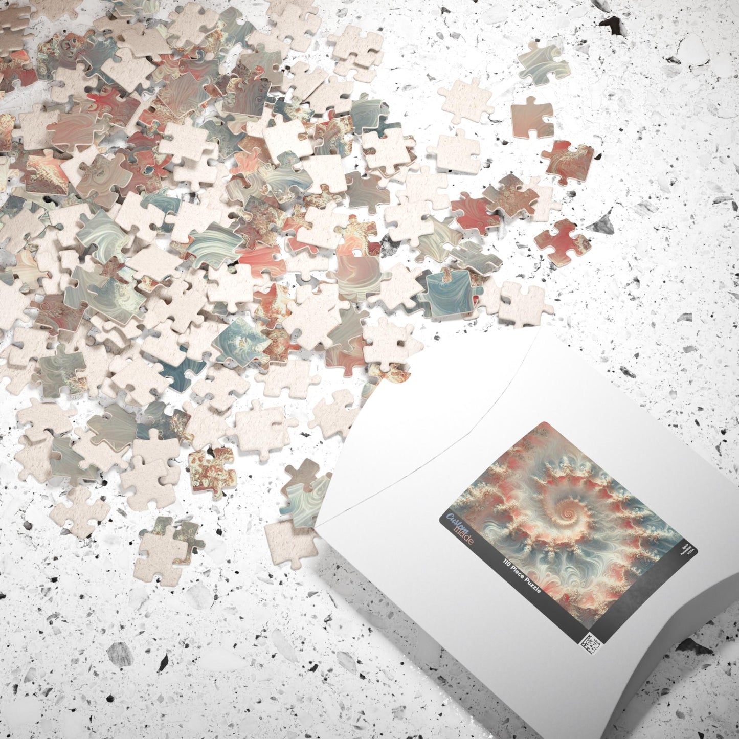 MANDELBROT SET FRACTAL Pastel Nautilus Jigsaw Puzzle- 110 252 520 1014 piece options 18