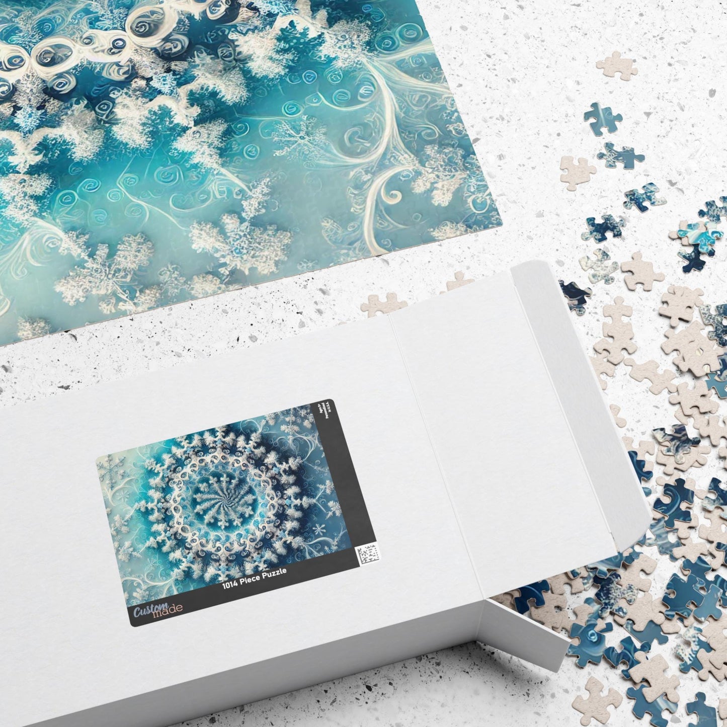 MANDELBROT SET FRACTAL Winter Ice Jigsaw Puzzle- 110 252 520 1014 piece options 26