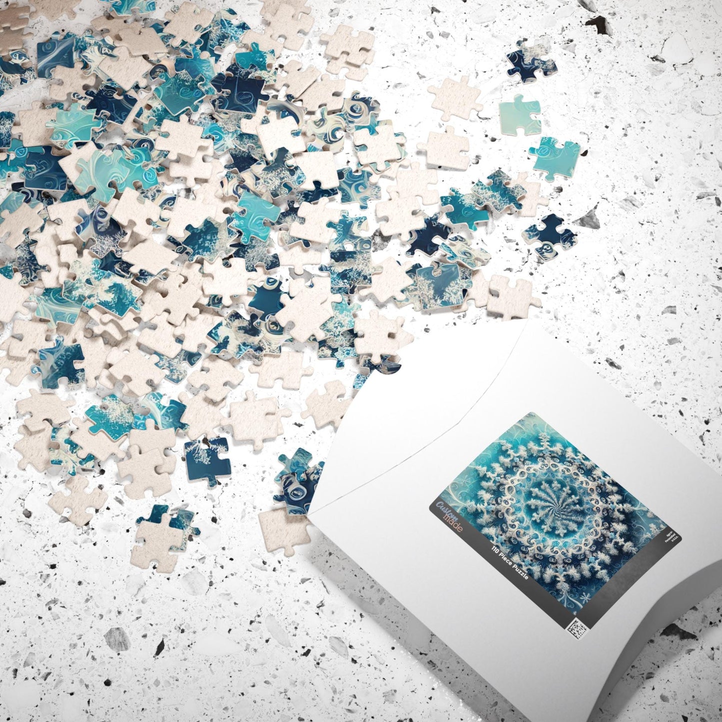 MANDELBROT SET FRACTAL Winter Ice Jigsaw Puzzle- 110 252 520 1014 piece options 26