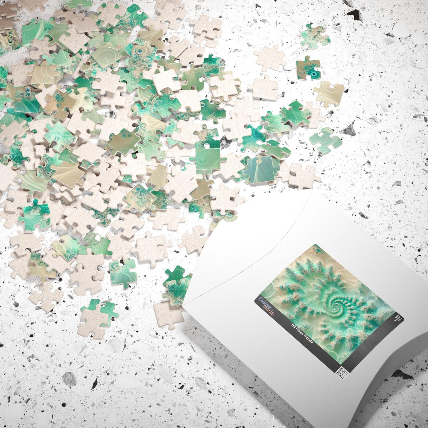 MANDELBROT SET FRACTAL Verdant Pastel Jigsaw Puzzle- 110 252 520 1014 piece options 19