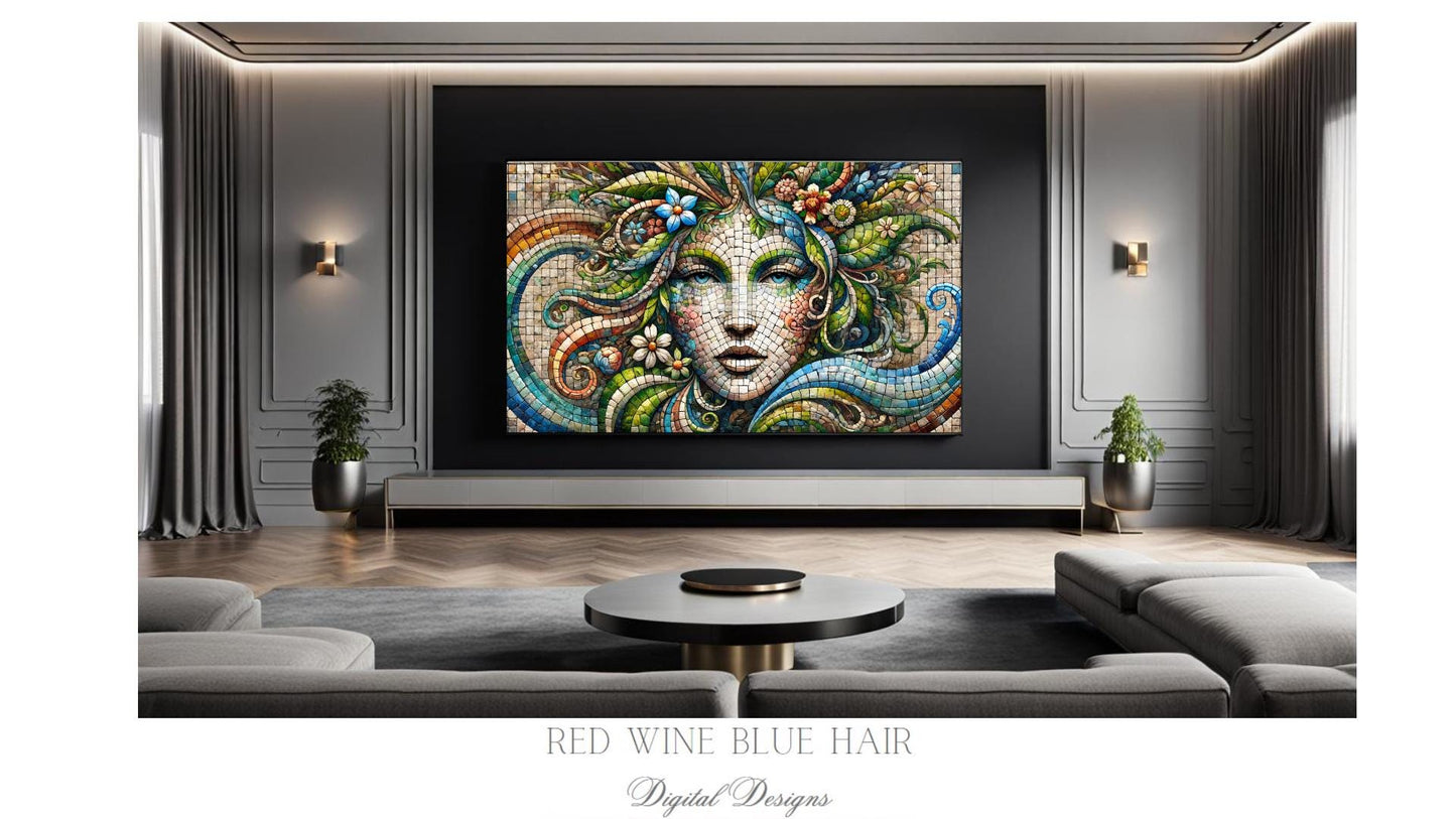 MOTHER EARTH- Faces of Gaia *** Instant Download Wall Art and FrameTV 16:9 Aspect Ratio MO5