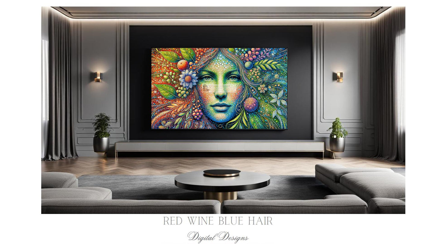 MOTHER EARTH- Faces of Gaia *** Instant Download Wall Art and FrameTV 16:9 Aspect Ratio PO2