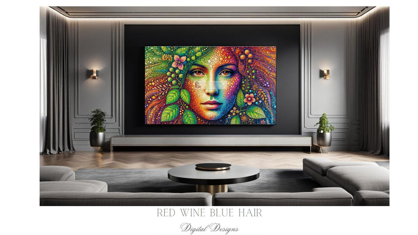 MOTHER EARTH- Faces of Gaia *** Instant Download Wall Art and FrameTV 16:9 Aspect Ratio PO7
