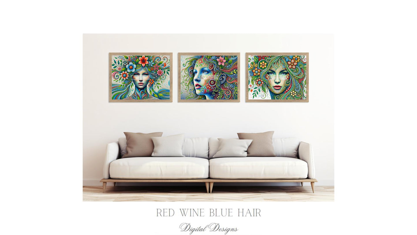 MOTHER EARTH- Faces of Gaia *** Instant Download Wall Art and FrameTV 16:9 Aspect Ratio PO13