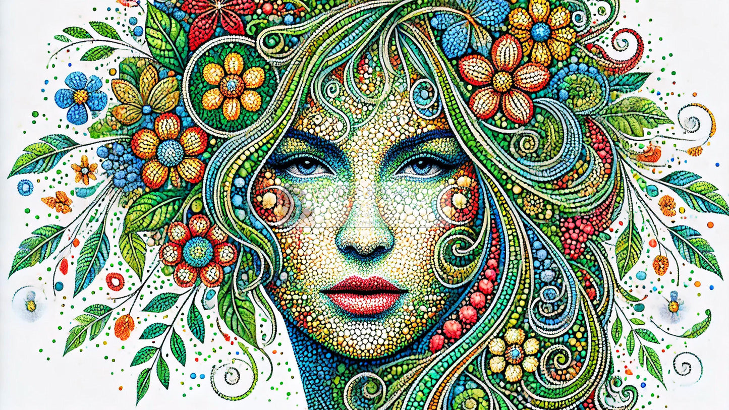 MOTHER EARTH- Faces of Gaia *** Instant Download Wall Art and FrameTV 16:9 Aspect Ratio PO15