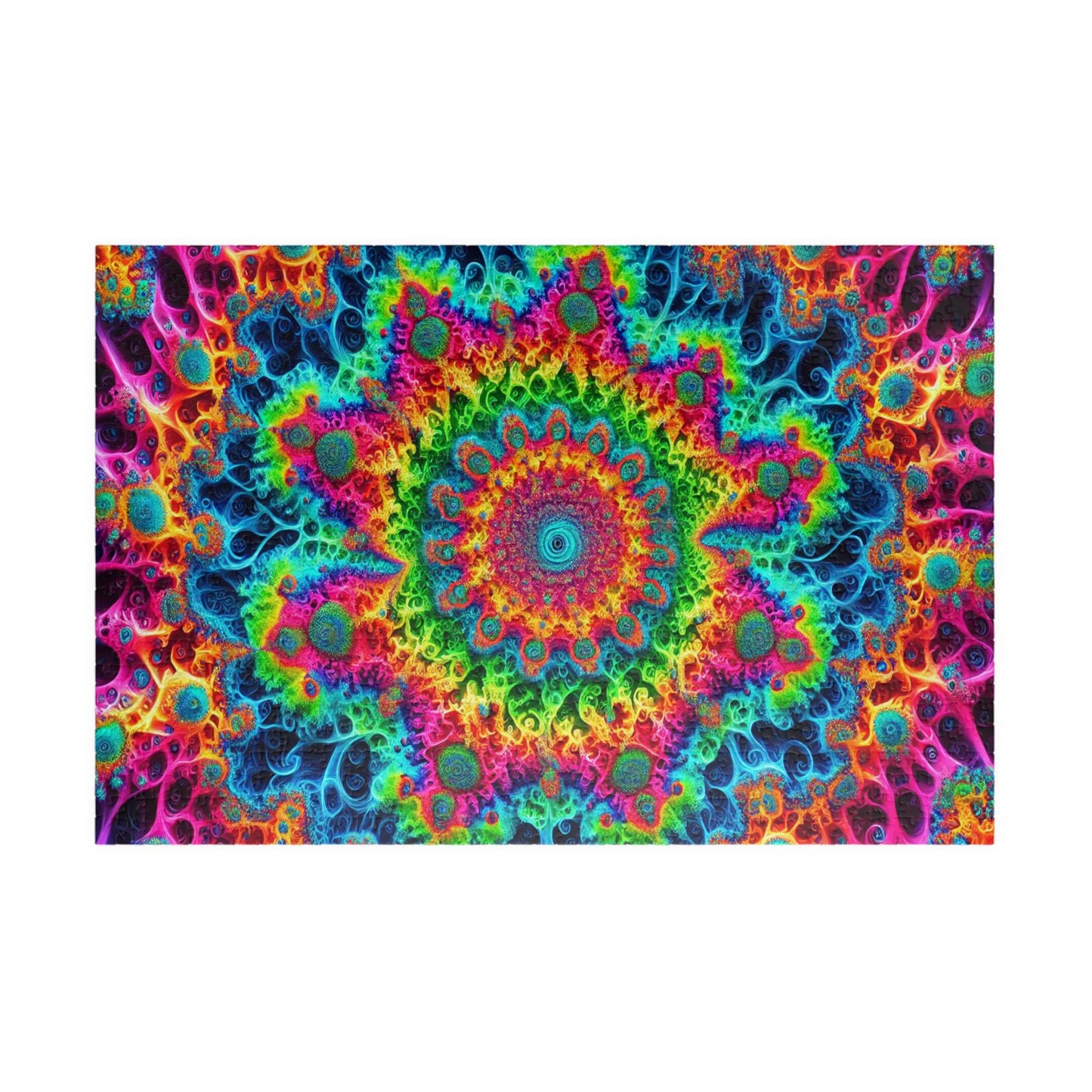 MANDELBROT SET FRACTAL Neon Jigsaw Puzzle- 110 252 520 1014 piece options 1