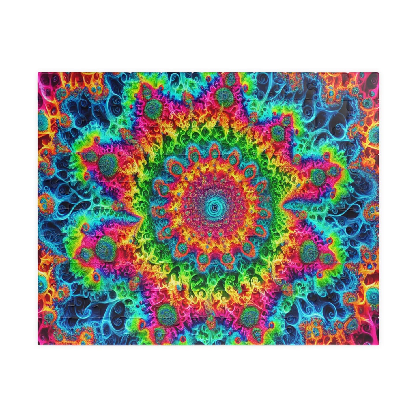 MANDELBROT SET FRACTAL Neon Jigsaw Puzzle- 110 252 520 1014 piece options 1