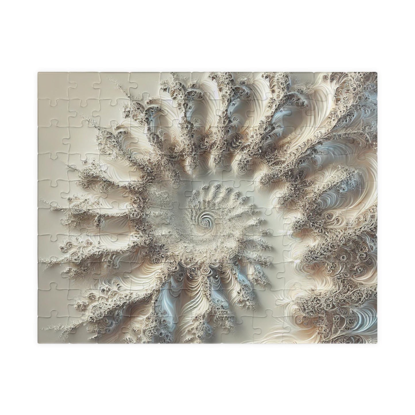MANDELBROT SET FRACTAL Wedding Silver Jigsaw Puzzle- 110 252 520 1014 piece options 22