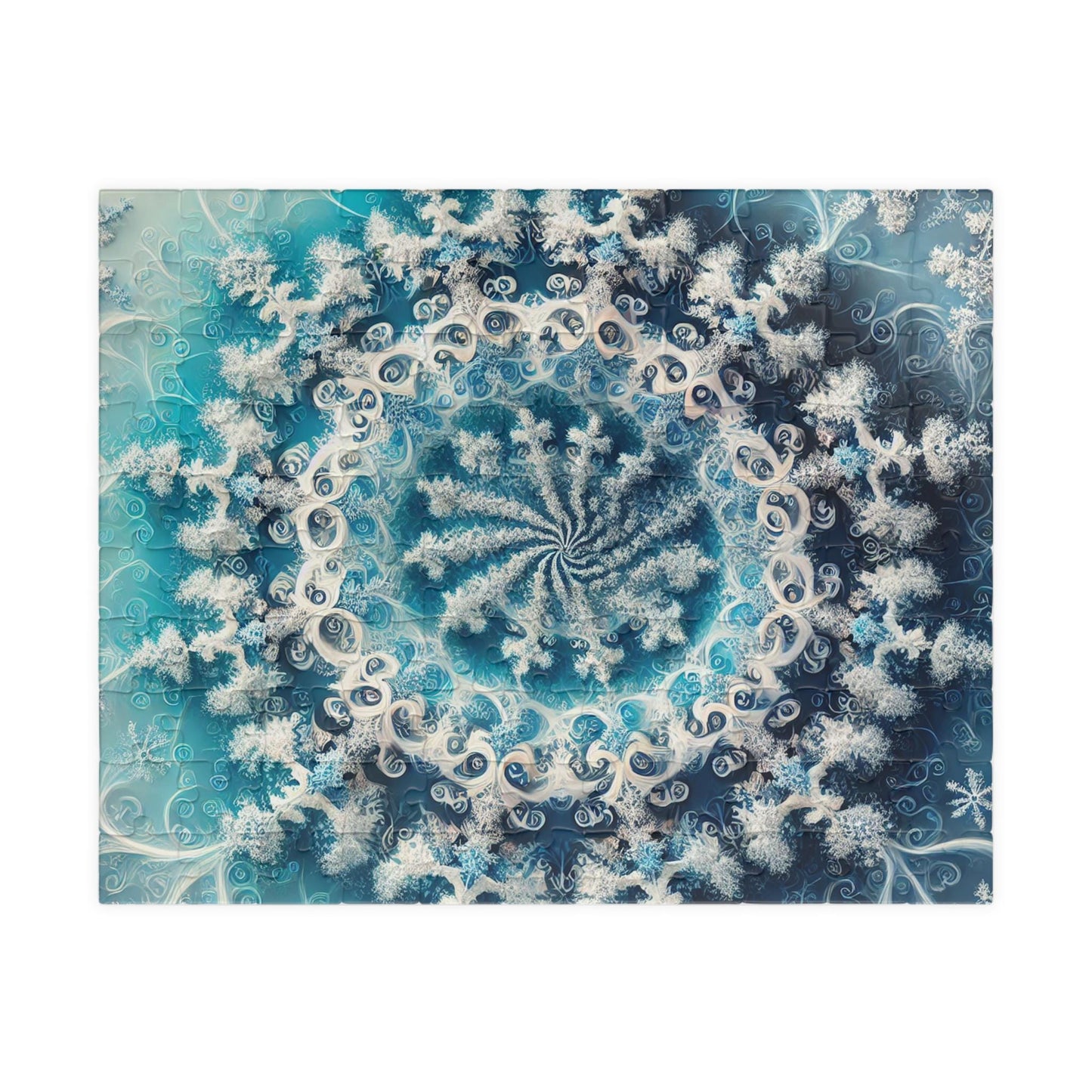 MANDELBROT SET FRACTAL Winter Ice Jigsaw Puzzle- 110 252 520 1014 piece options 26