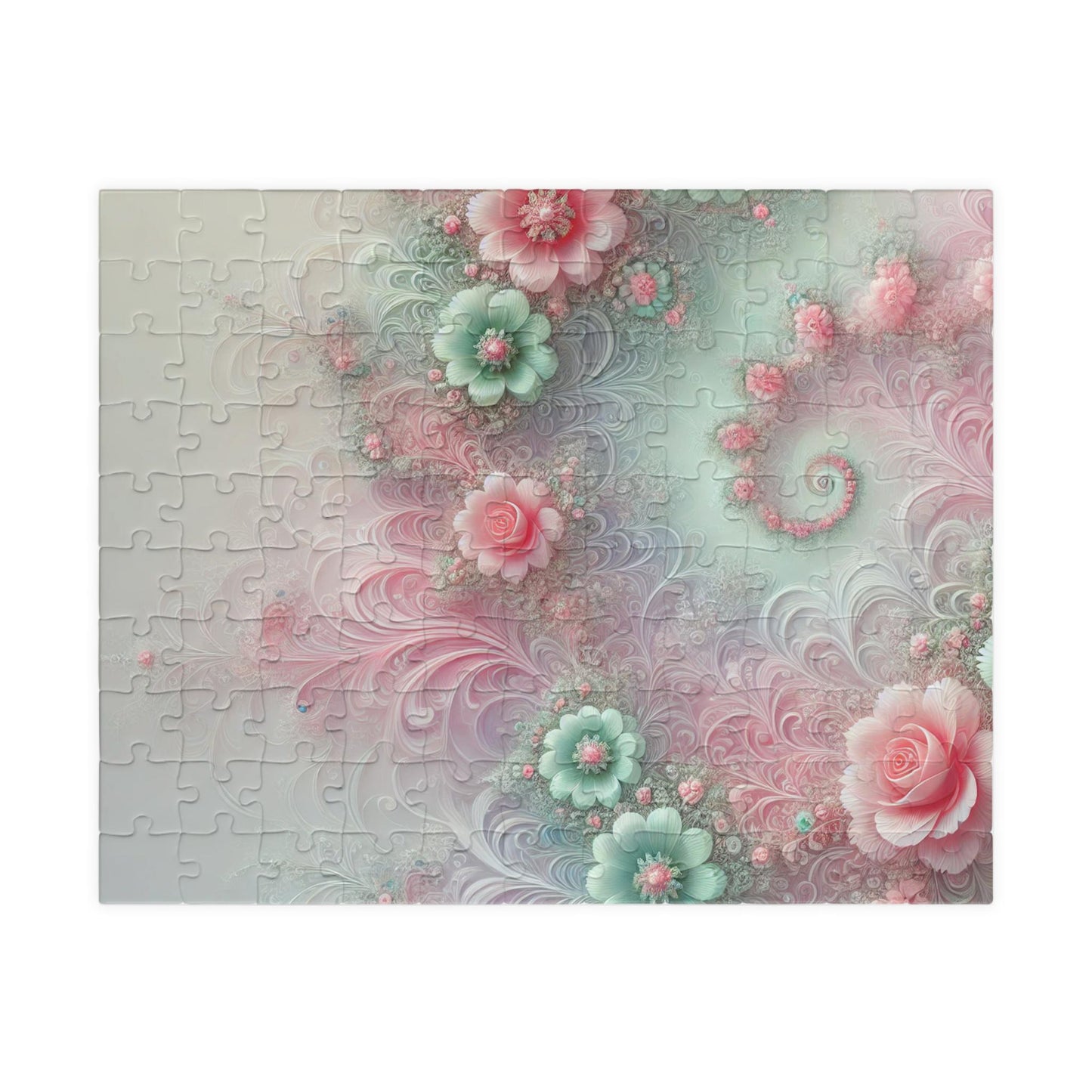 MANDELBROT SET FRACTAL Pastel Spring Wedding Jigsaw Puzzle- 110 252 520 1014 piece options 29