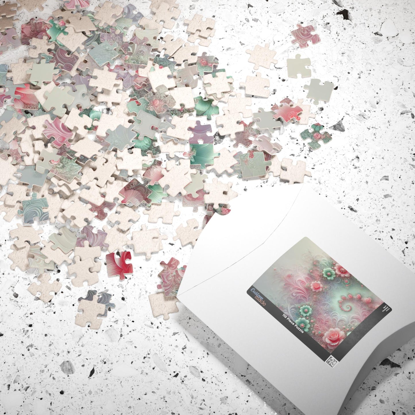 MANDELBROT SET FRACTAL Pastel Spring Wedding Jigsaw Puzzle- 110 252 520 1014 piece options 29