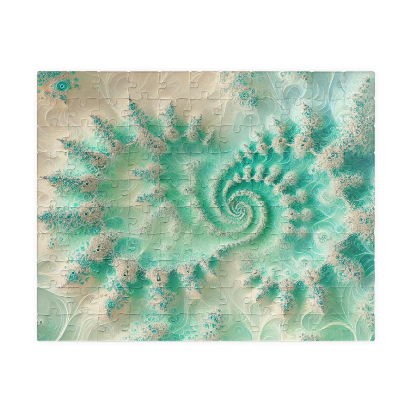 MANDELBROT SET FRACTAL Verdant Pastel Jigsaw Puzzle- 110 252 520 1014 piece options 19