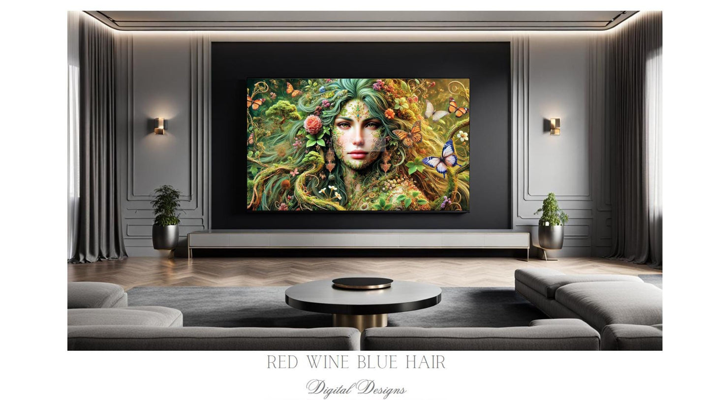 MOTHER EARTH- Faces of Gaia *** Instant Download Wall Art and FrameTV 16:9 Aspect Ratio HR9
