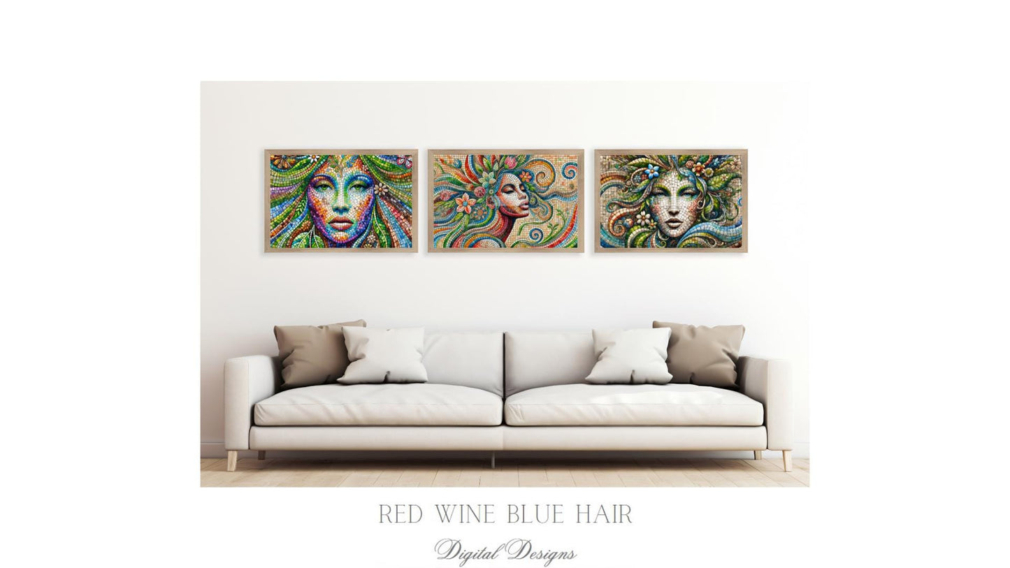 MOTHER EARTH- Faces of Gaia *** Instant Download Wall Art and FrameTV 16:9 Aspect Ratio MO5