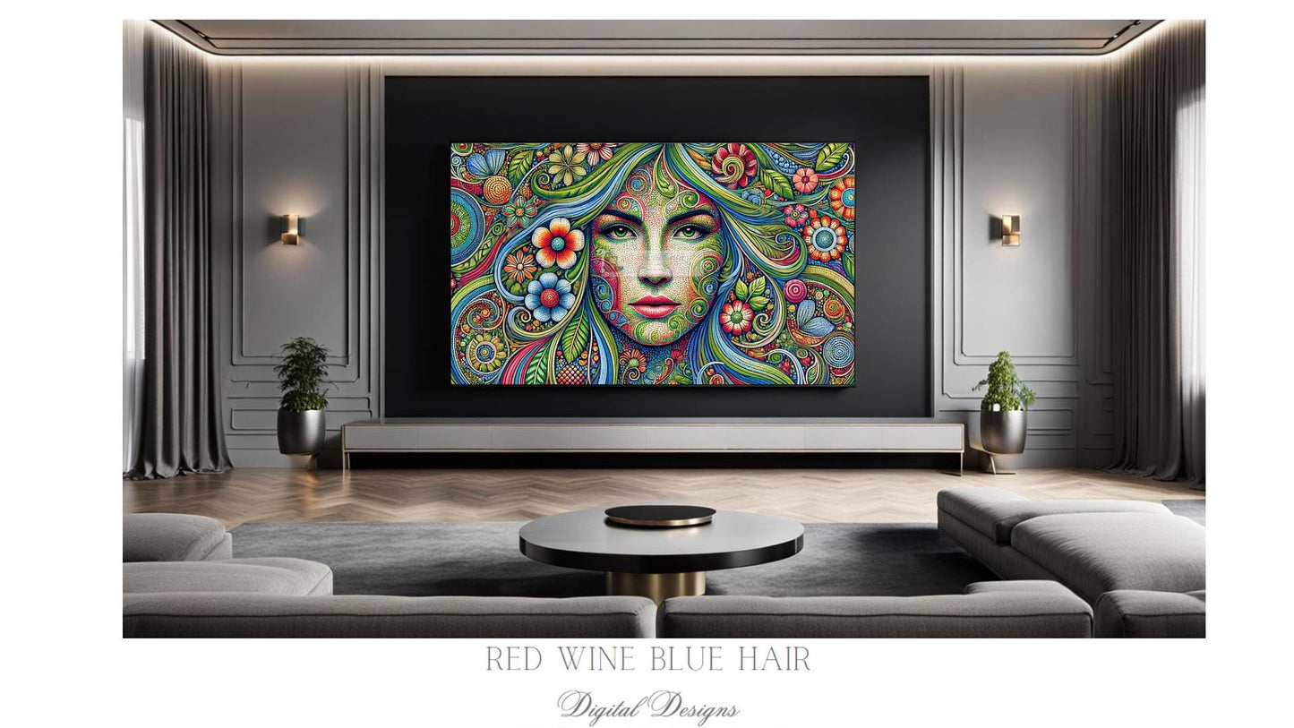 MOTHER EARTH- Faces of Gaia *** Instant Download Wall Art and FrameTV 16:9 Aspect Ratio PO9