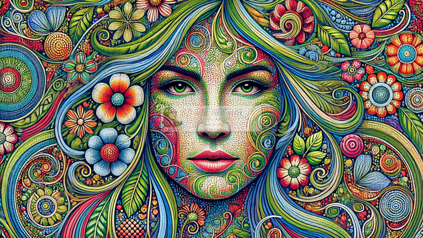 MOTHER EARTH- Faces of Gaia *** Instant Download Wall Art and FrameTV 16:9 Aspect Ratio PO9