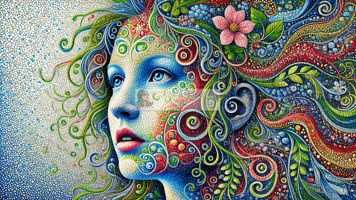 MOTHER EARTH- Faces of Gaia *** Instant Download Wall Art and FrameTV 16:9 Aspect Ratio PO13