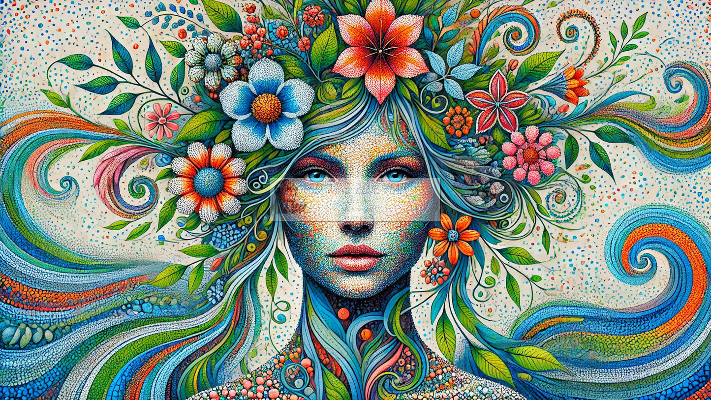 MOTHER EARTH- Faces of Gaia *** Instant Download Wall Art and FrameTV 16:9 Aspect Ratio PO14