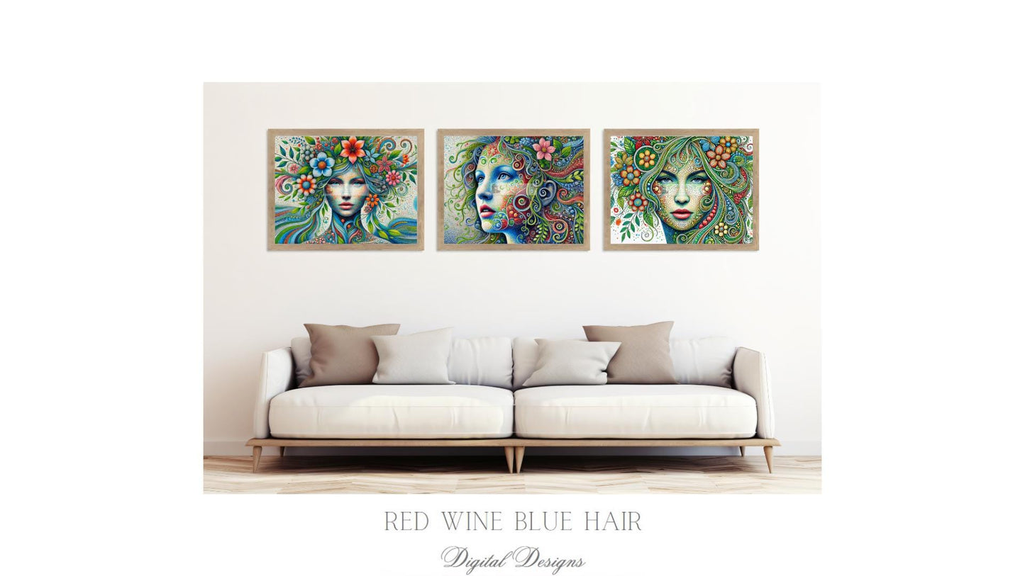 MOTHER EARTH- Faces of Gaia *** Instant Download Wall Art and FrameTV 16:9 Aspect Ratio PO15